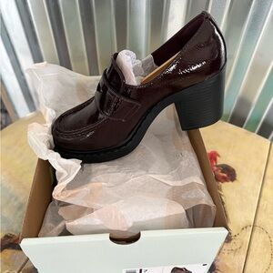 SO Burgundy Platform Loafers